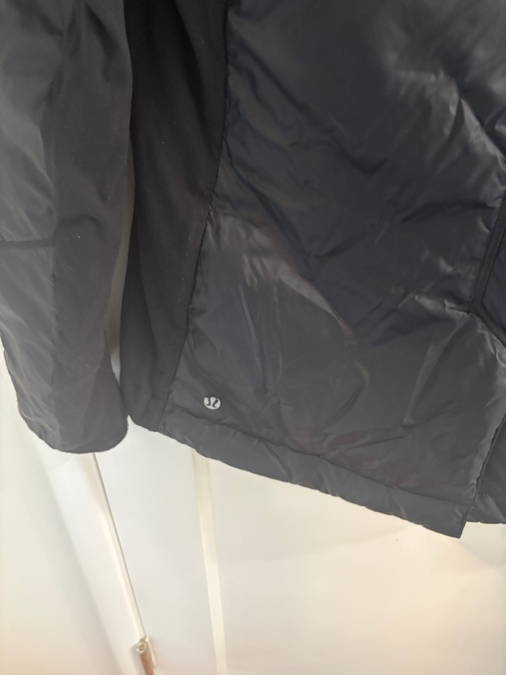 Lululemon What The Fluff Puffer Jacket Women 10 Black Goose Down Fill Quilted - Picture 7 of 7